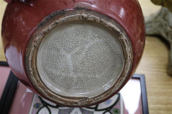 A 19th century Chinese sang de boeuf vase H.35.5cm